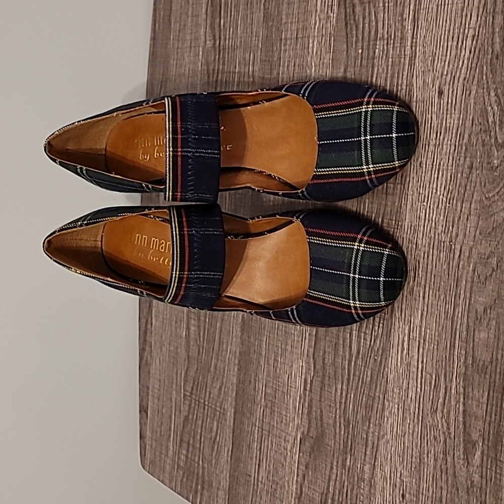 Bettye Muller tartan plaid Mary Janes